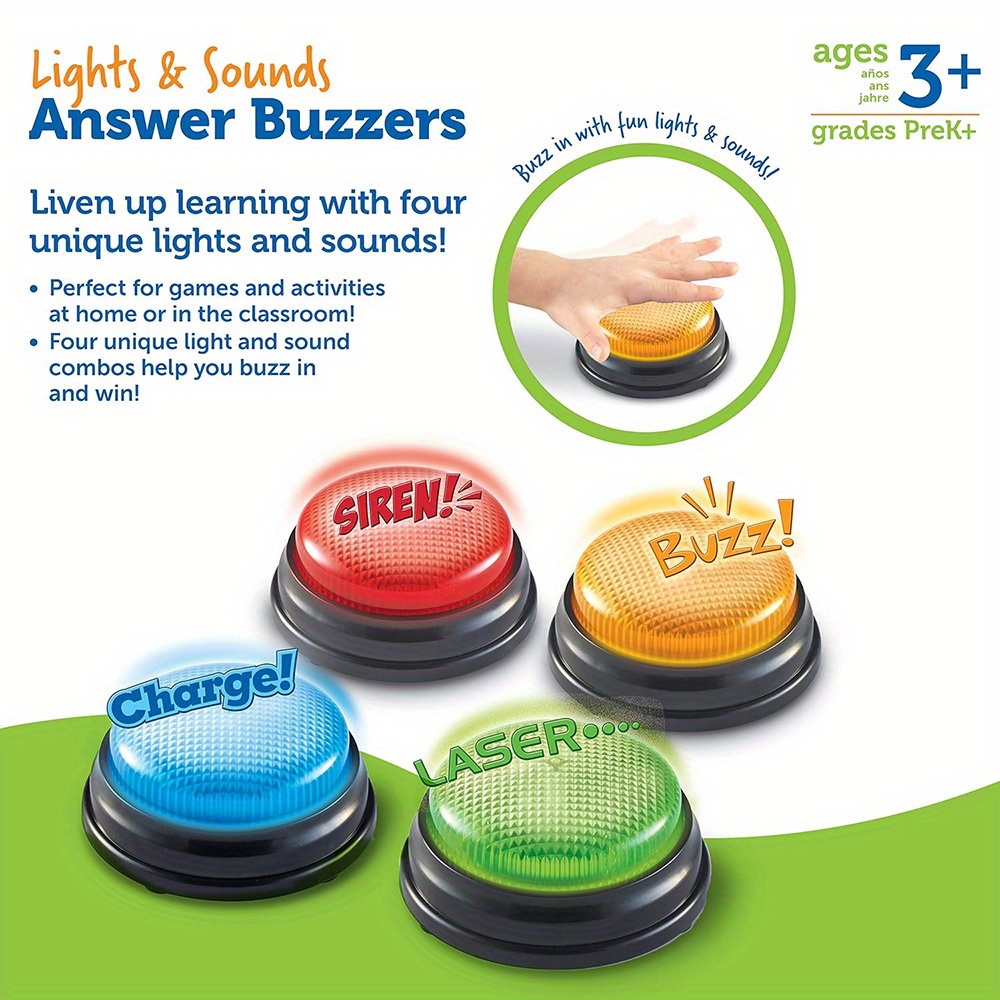 4pcs Lights and Sounds Buzzers - огляд і ціна Party Family Games