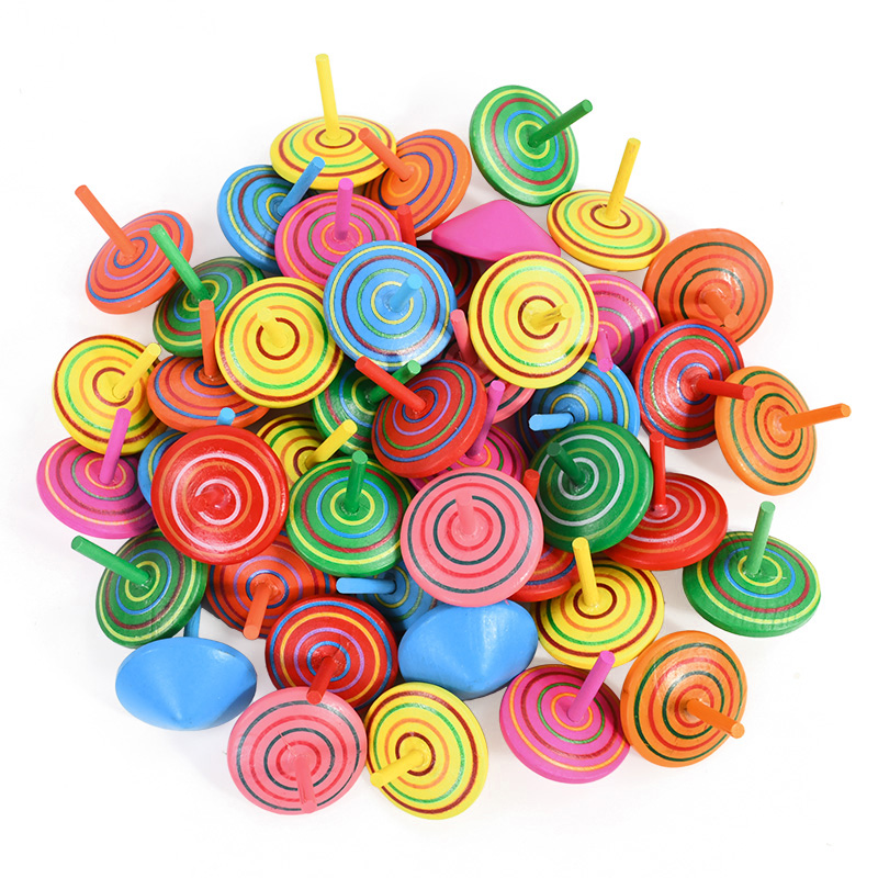 10/20Pcs Colorful Wooden Gyro  - огляд і ціна Party Games Adult Birthday