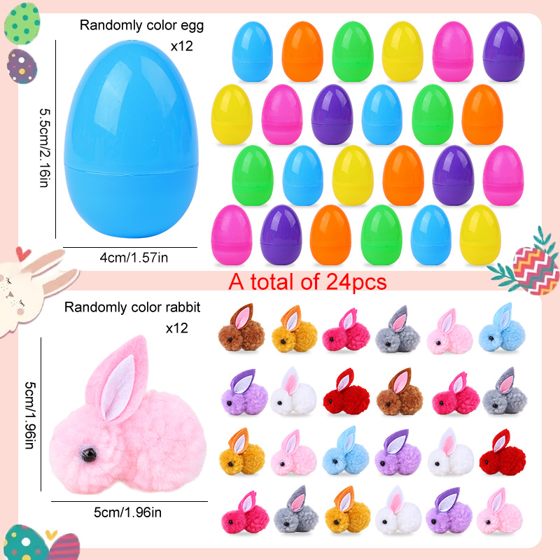 24/48Pcs Cute Easter Egg with  - огляд і ціна Party Games Easter Egg